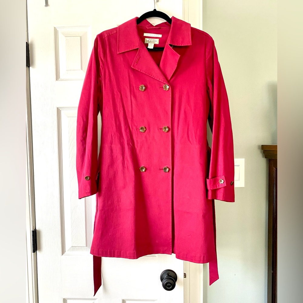 Vintage Tommy Bahama Red Trench Coat